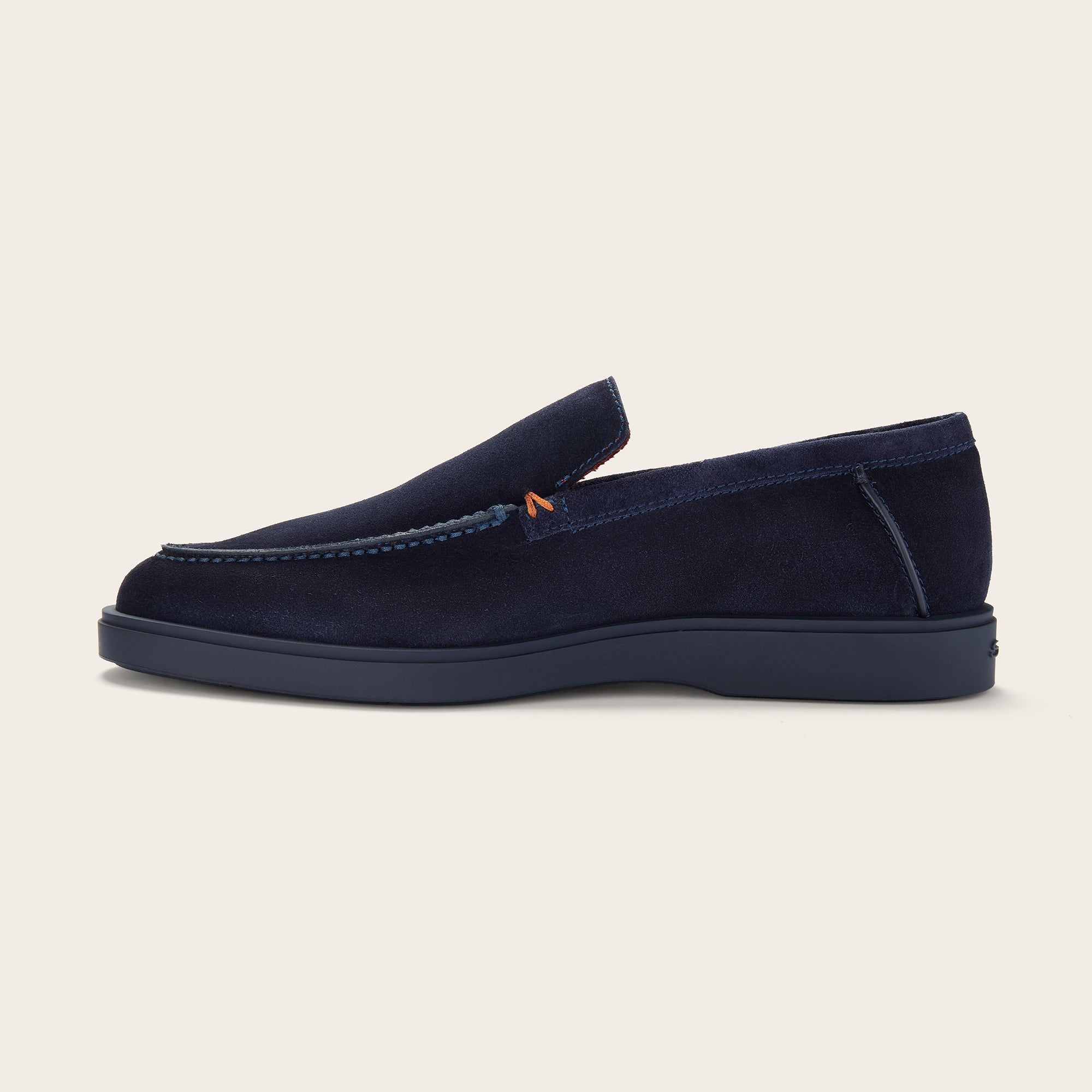 Men's Blue Suede Loafer With Thick Sole - Mandelli UK