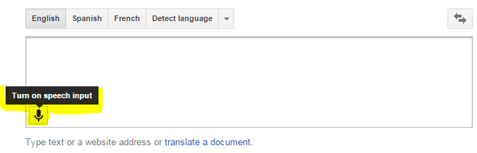 Google Translate Speak to Translate