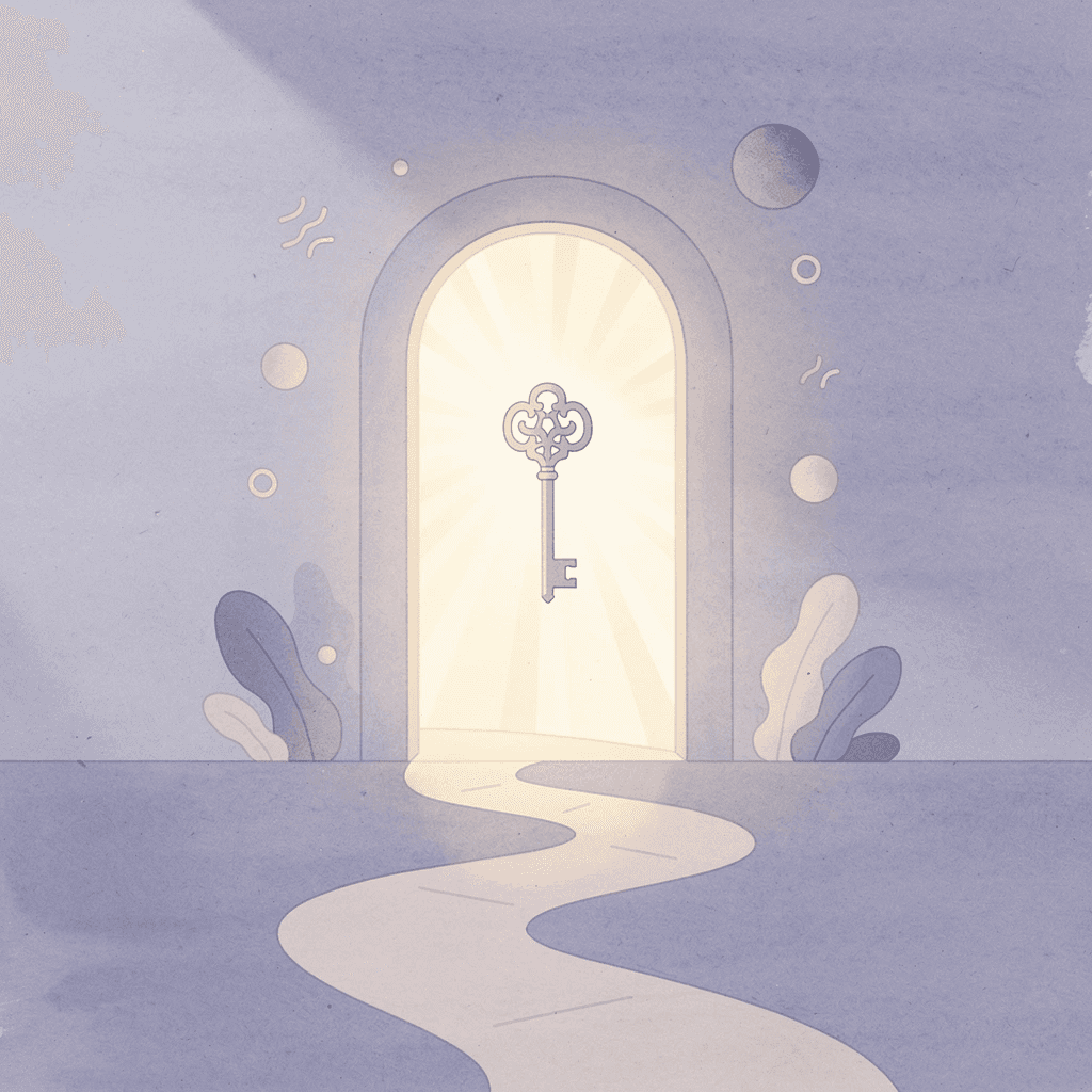 Gateway scene representing the threshold between completing internal wind-up and filing for dissolution