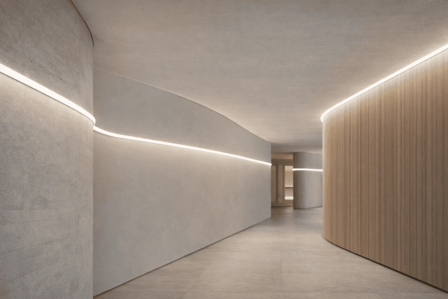 Drewniany regał z półkami podświetlonymi taśmą LED COB 8 mm
