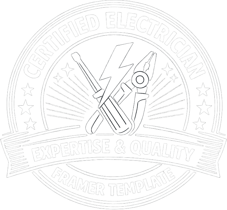 A rounded emblem "Certified Electrician".