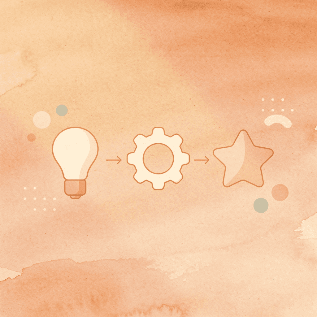 Three icons showing SEO validation process