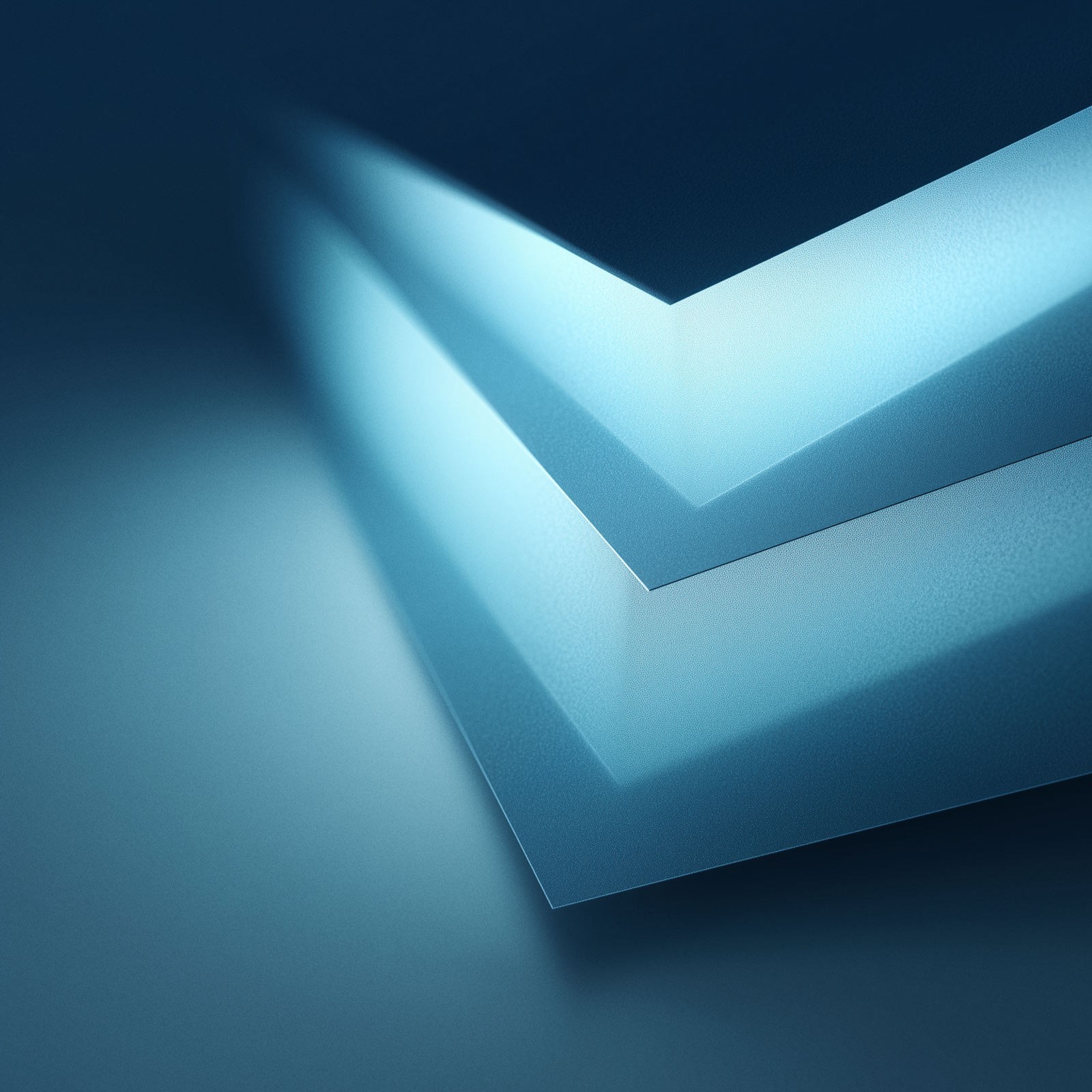 Angular folded glass shape with geometric facets