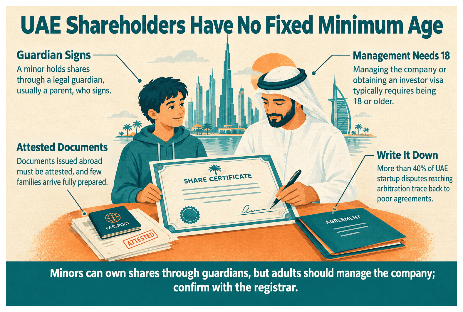 Infographic: What Is the Minimum Age to Be a Shareholder in the UAE