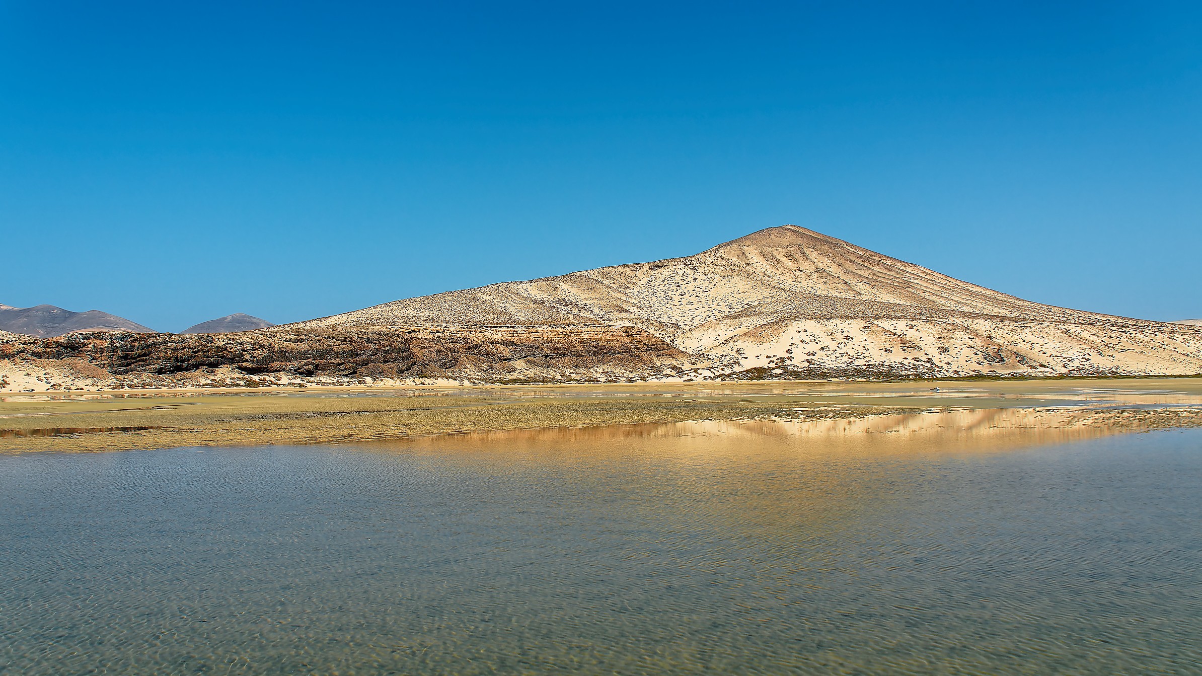 Ancient volcano by the sea in Fuerte south