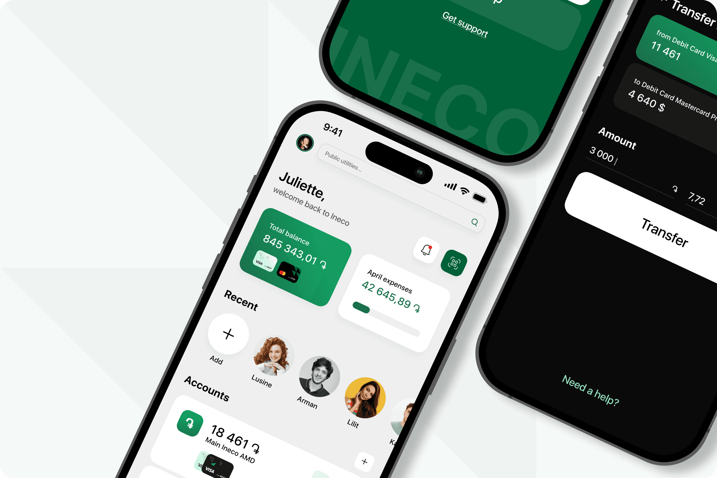 Financial app design Juliette