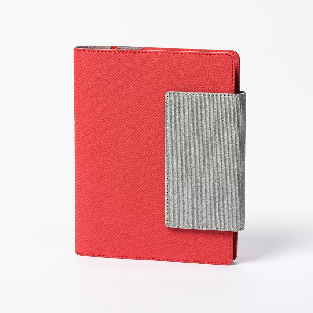 A5 spiral bound journal with magnetic flap custom branded