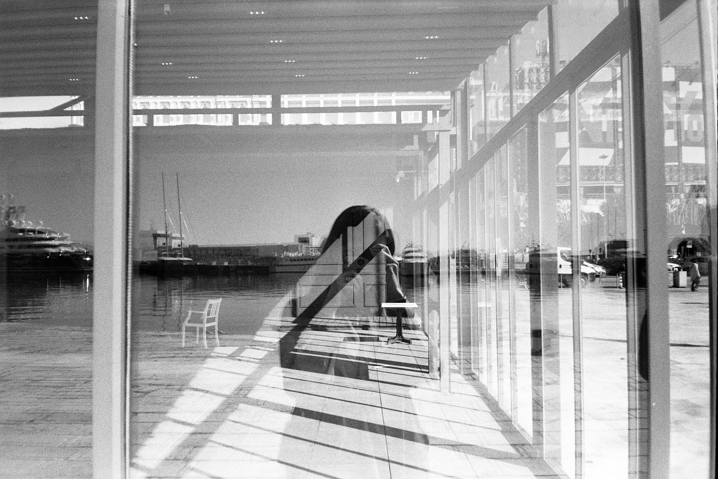 Black and white self-portrait photo of a Croatian wedding photographer Nives Batistić