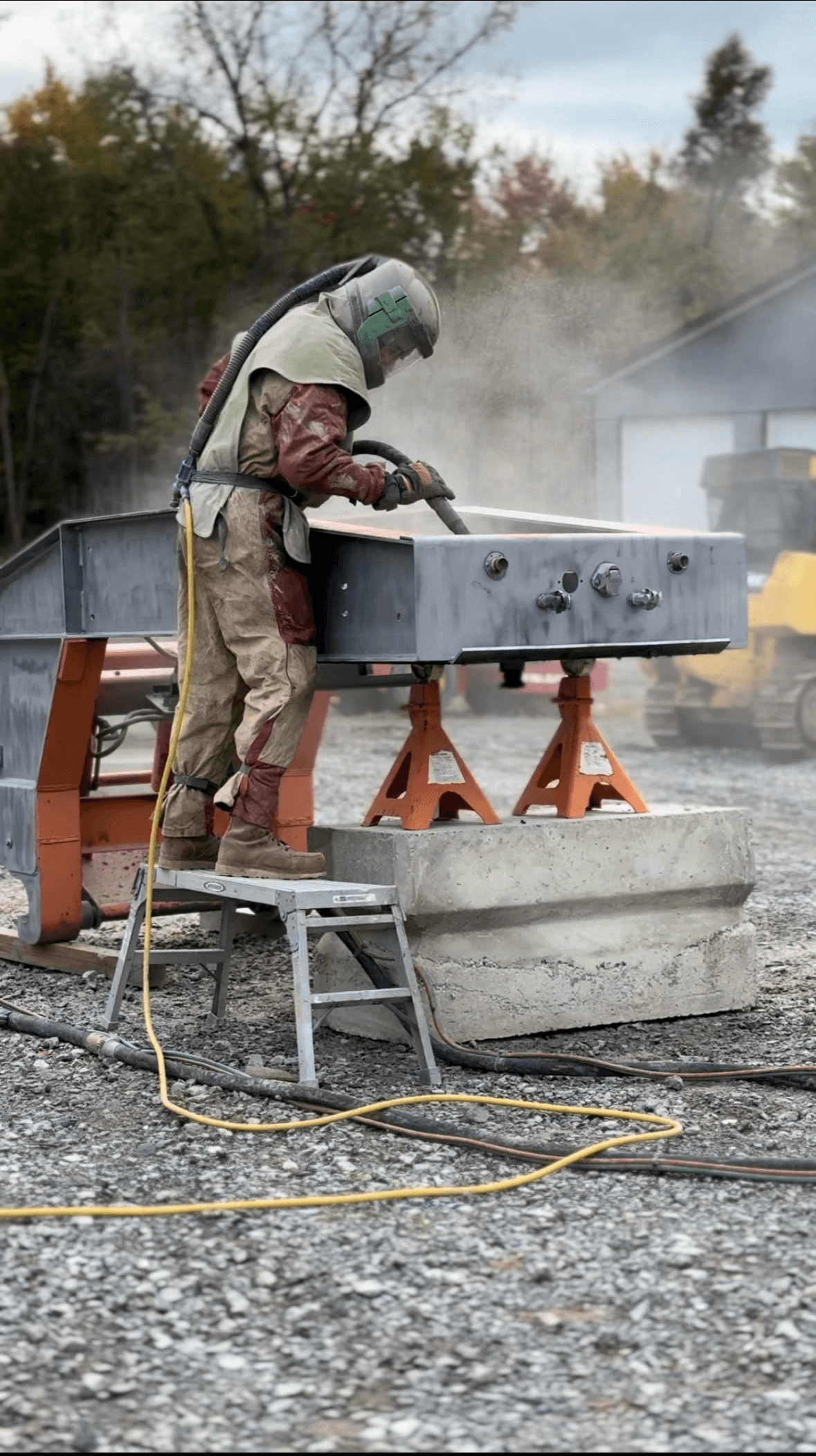Rochester Sandblasting Lowboy Trailer