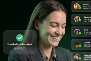Cashflow chart with income and expense trends, showing $12,000 total balance