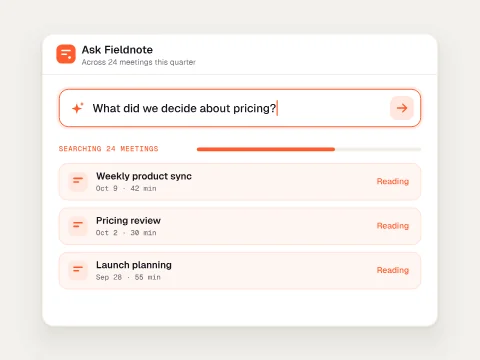 Ask Fieldnote, key state 2