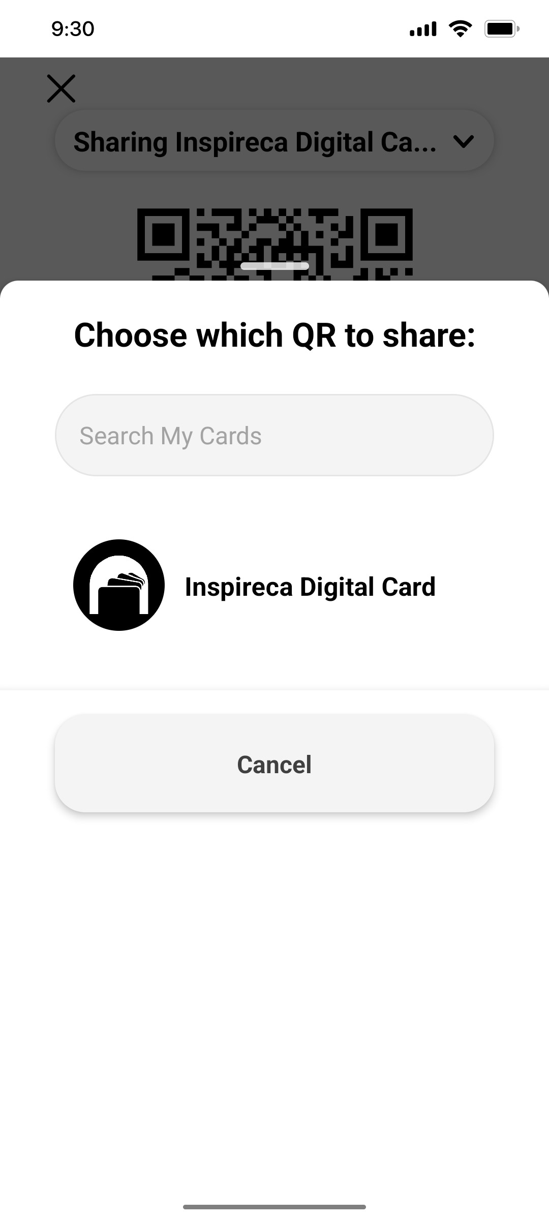 Popl Choose which QR To Share