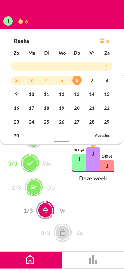 An abstract chair in red and black.