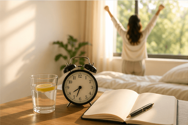 brown leather hand bag on pink table