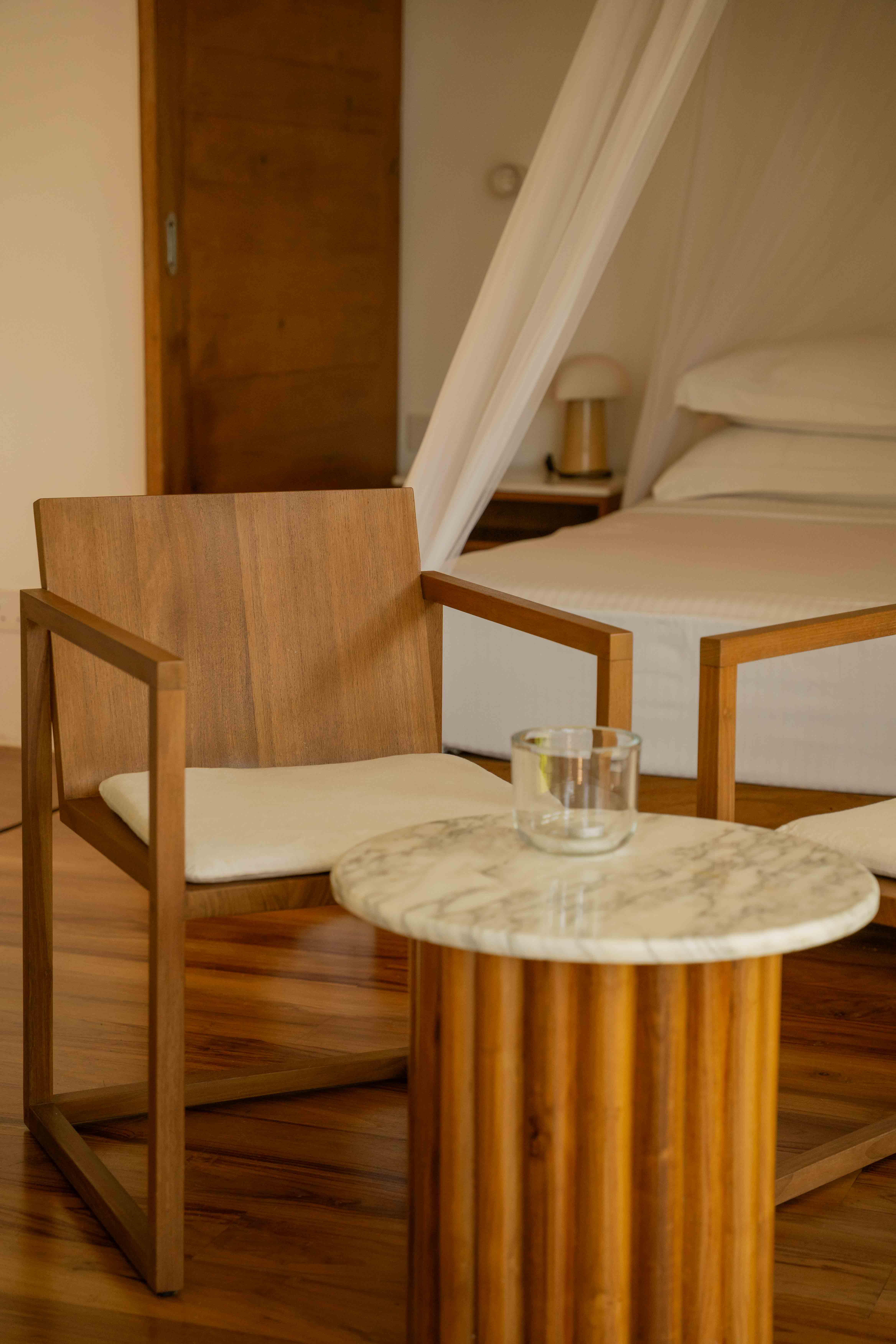 Close up of interior of a treehouse