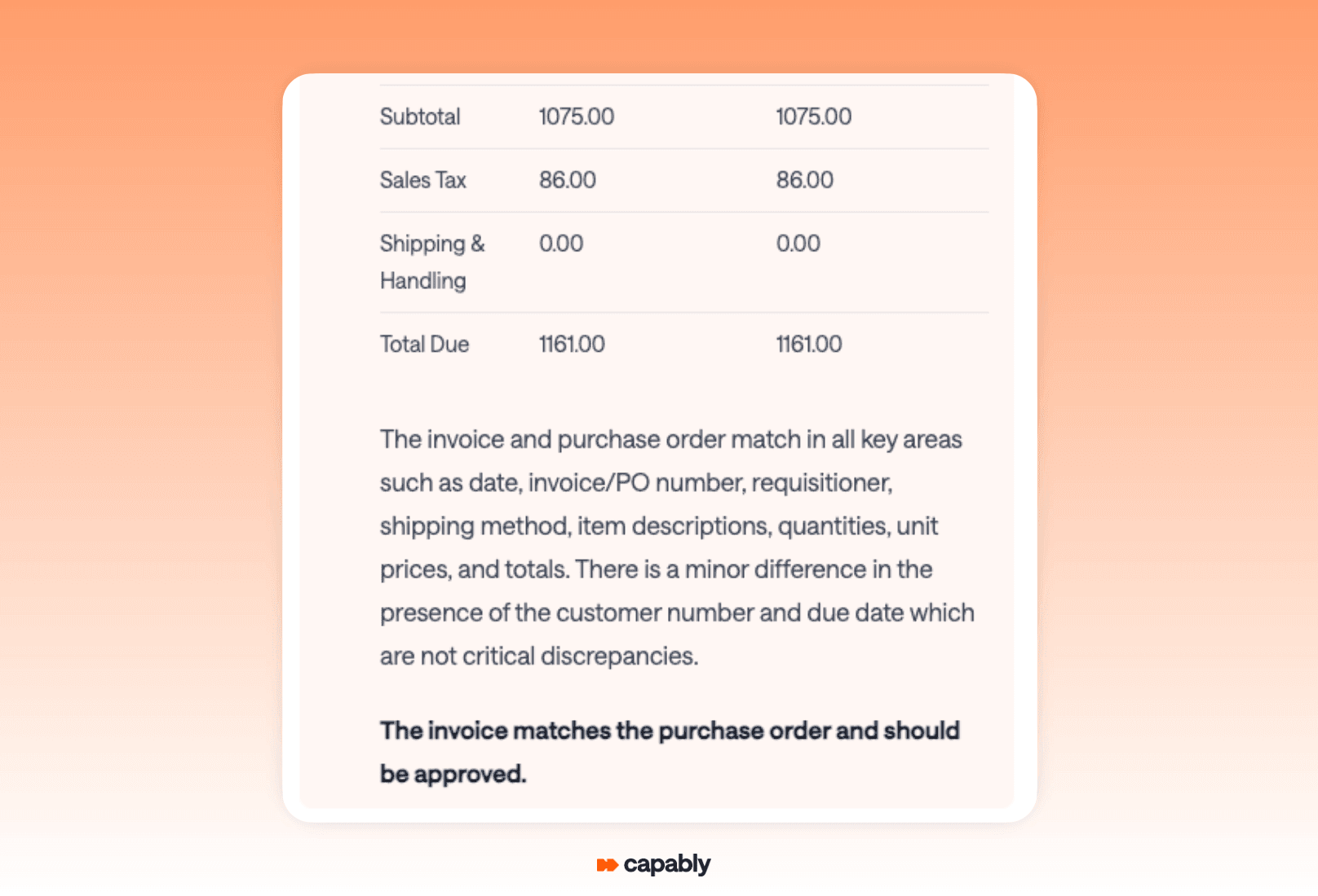 ai invoice matching