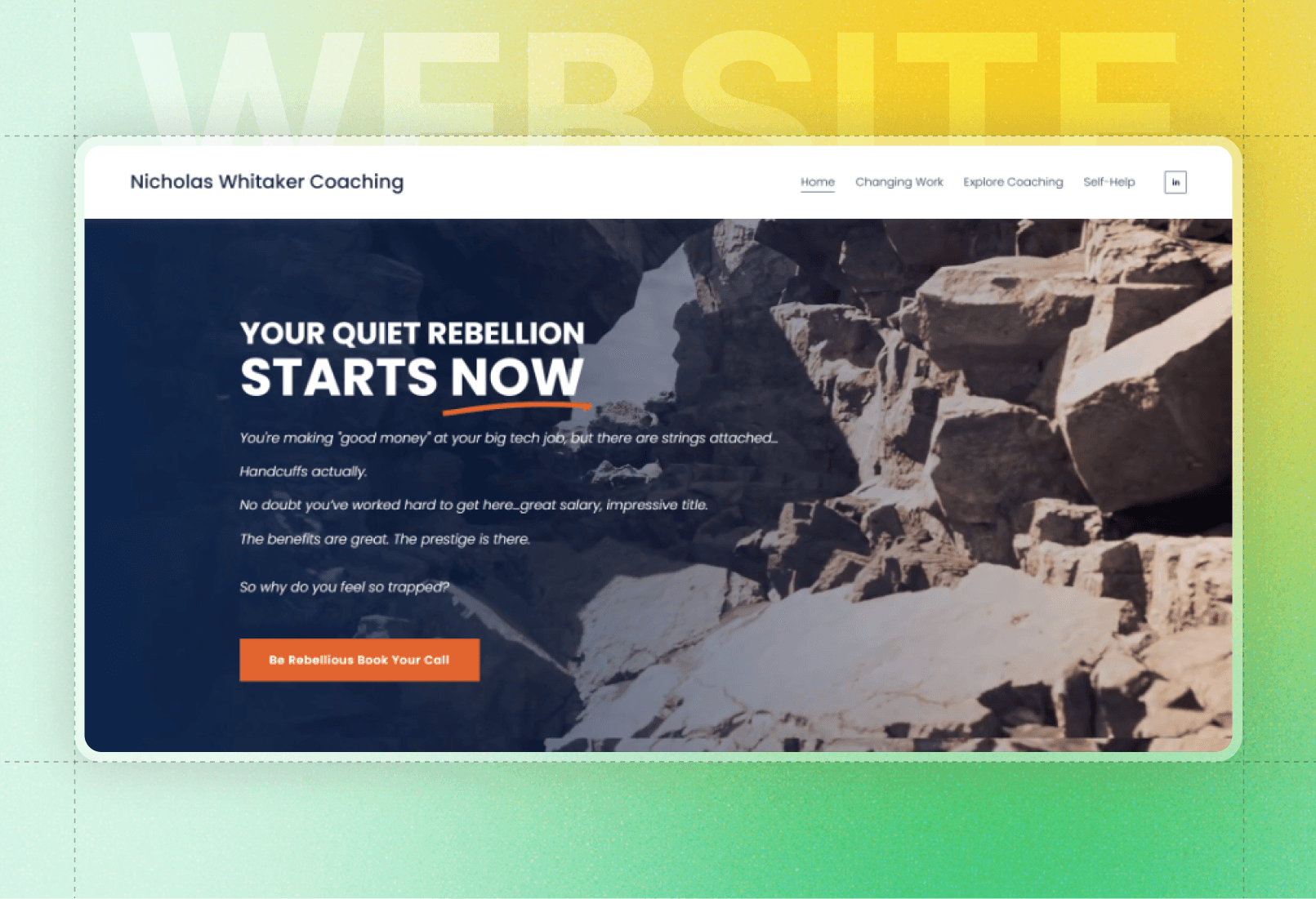 Coaching website preview Nicholas Whitaker