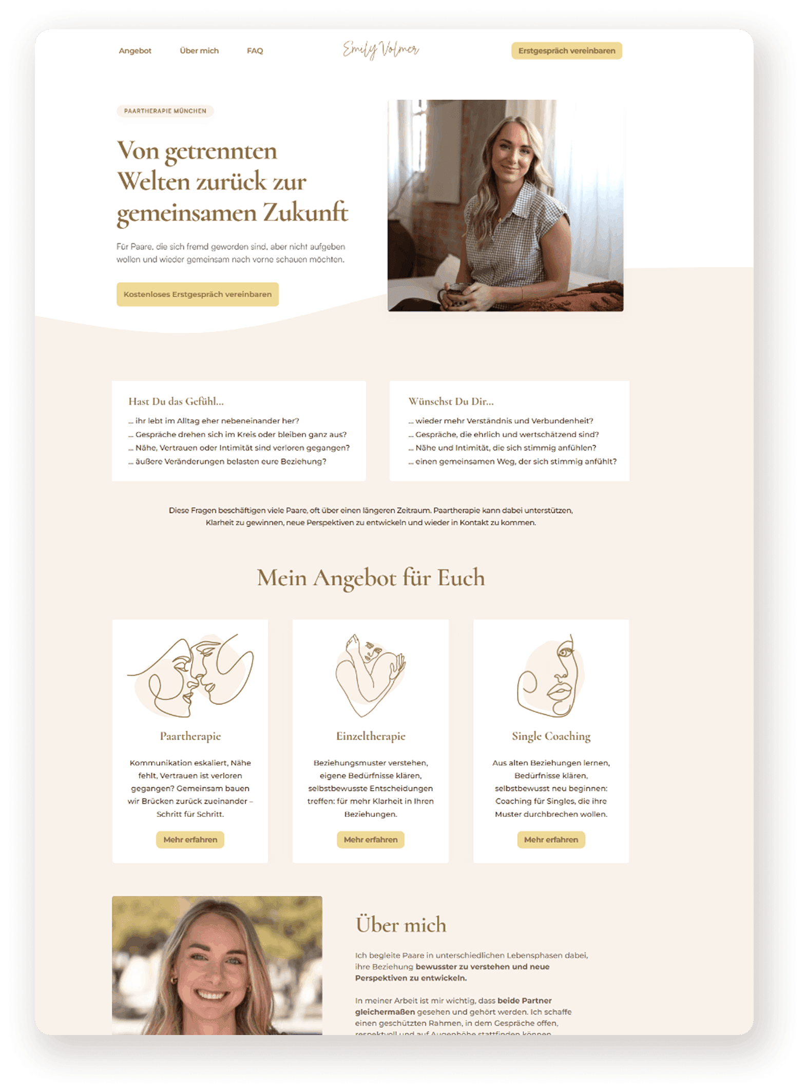 Praxis-Website für eine Paartherapie-Praxis, designed von Seiten-mit-Herz