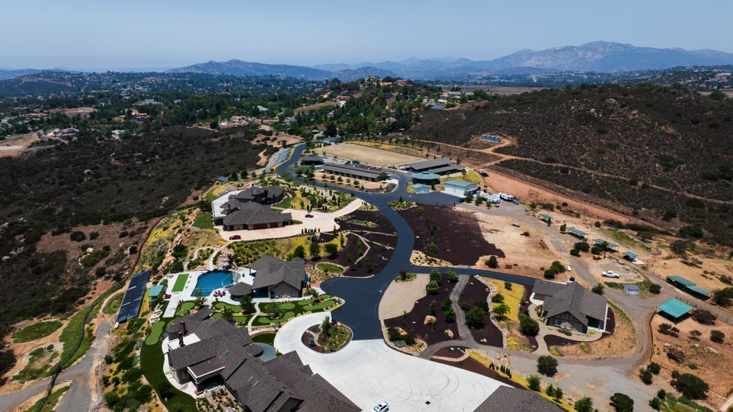 HOA paving project aerial photo