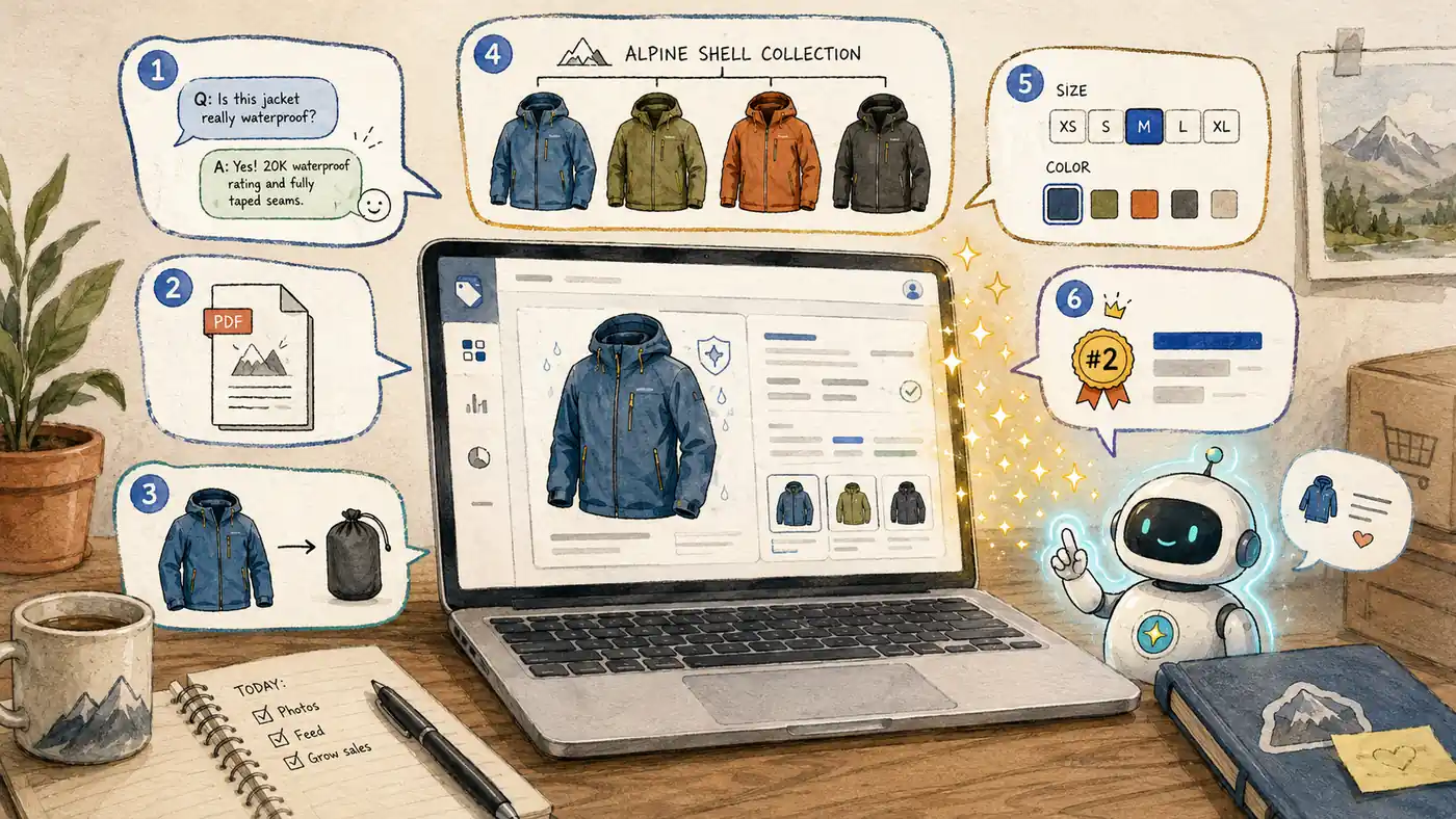 Cover picture of the article about Google Merchant Center's new conversational attributes