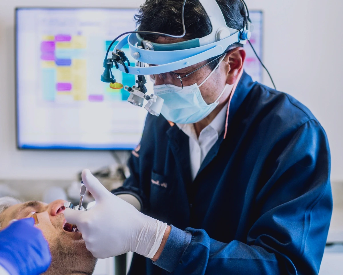 close-up of a person's mouth