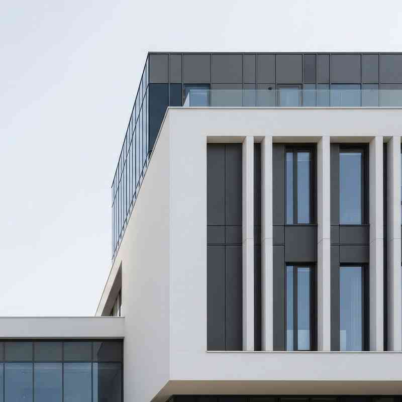 Bürogebäude in Stade mit gereinigter Metallfassade
