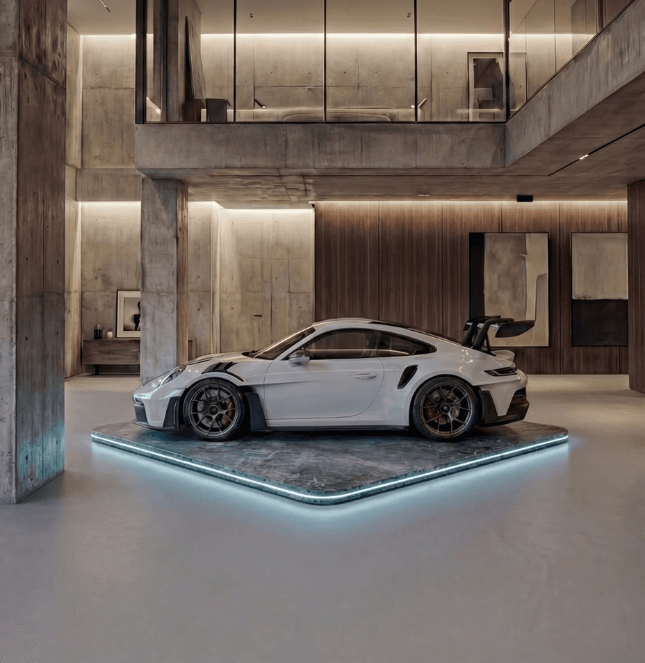 A car as a centerpiece.