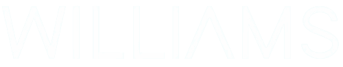 Text logo displaying "WILLIAMS" prominently in bold, modern font, with "engineers" in a smaller size underneath.
