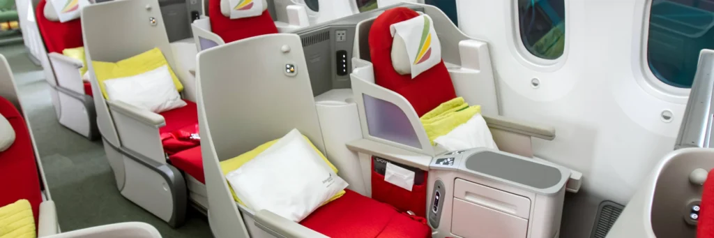 a seat in a plane