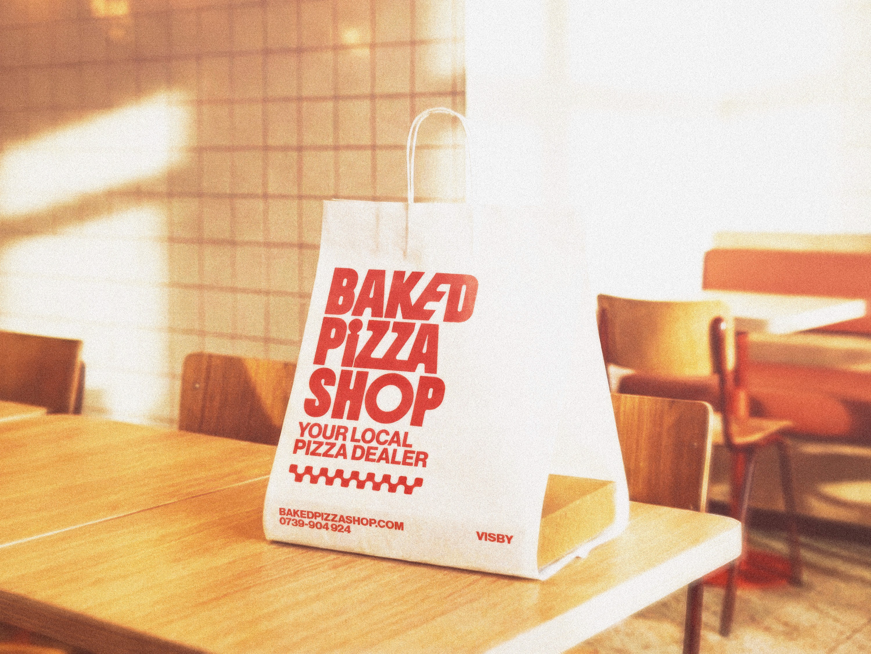 Baked Pizza Box bag