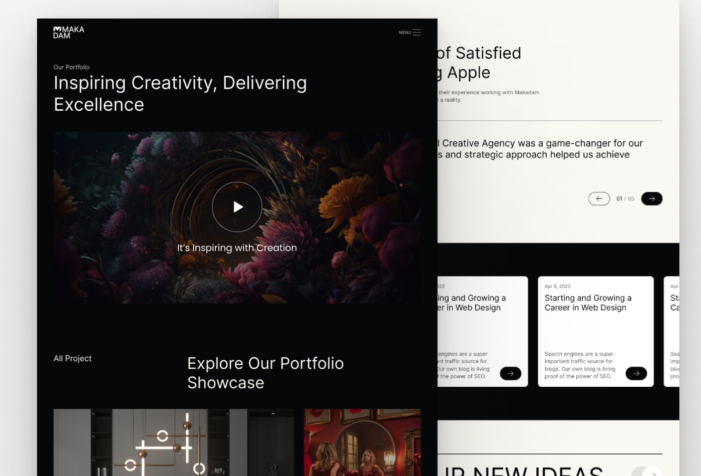 Makadam - Framer Template for Creative Portfolio Website