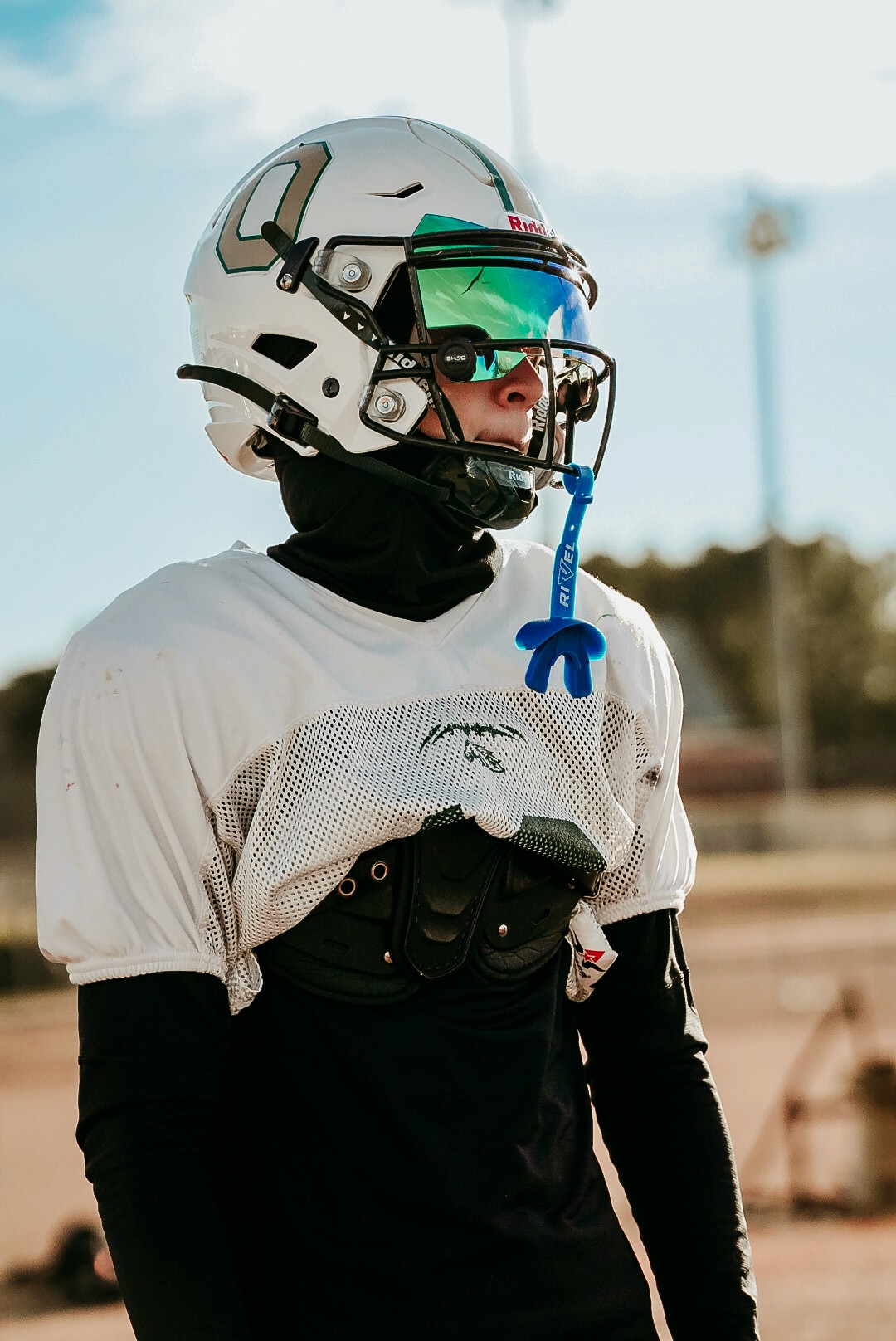 football player wearing a helmet