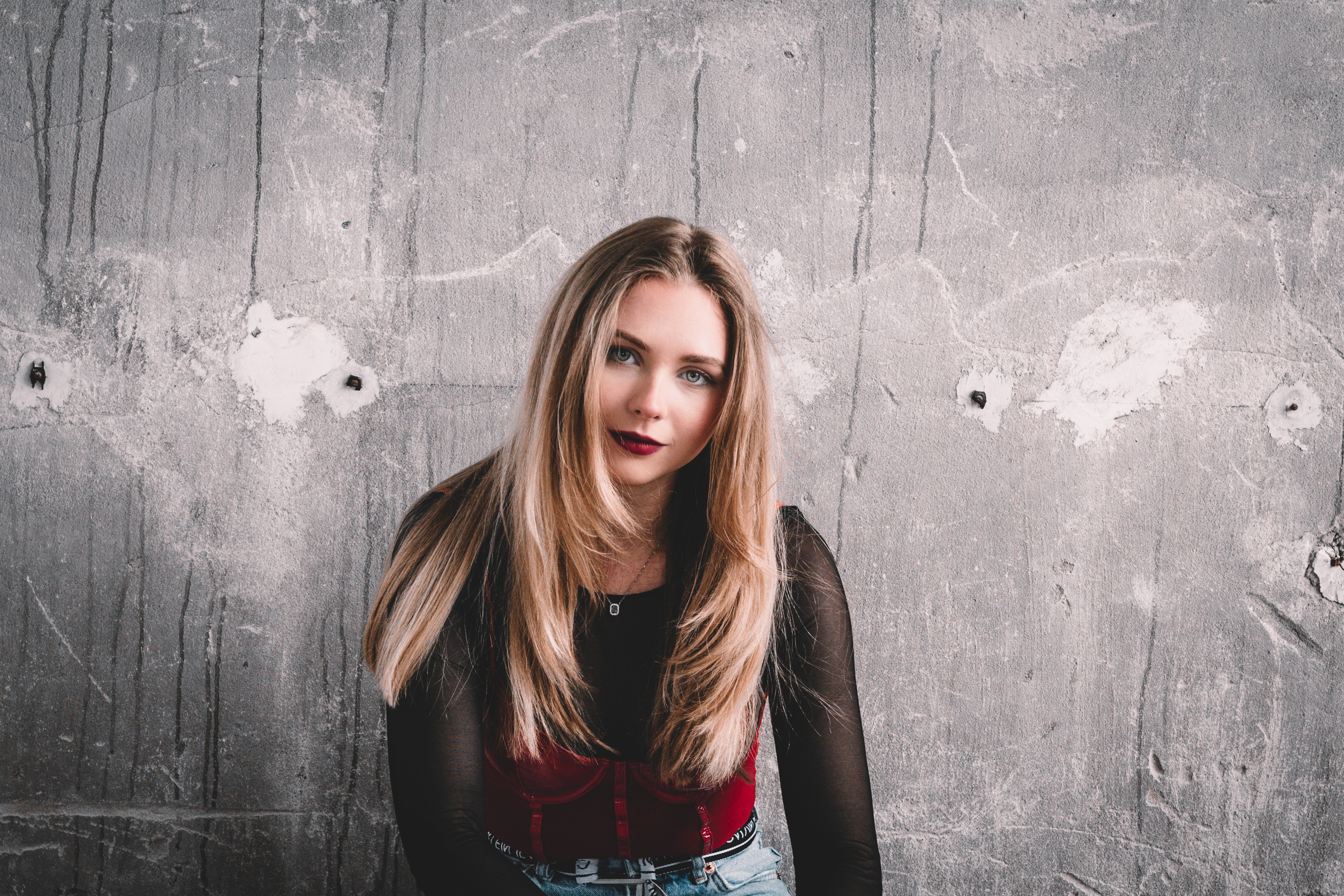 A black female model