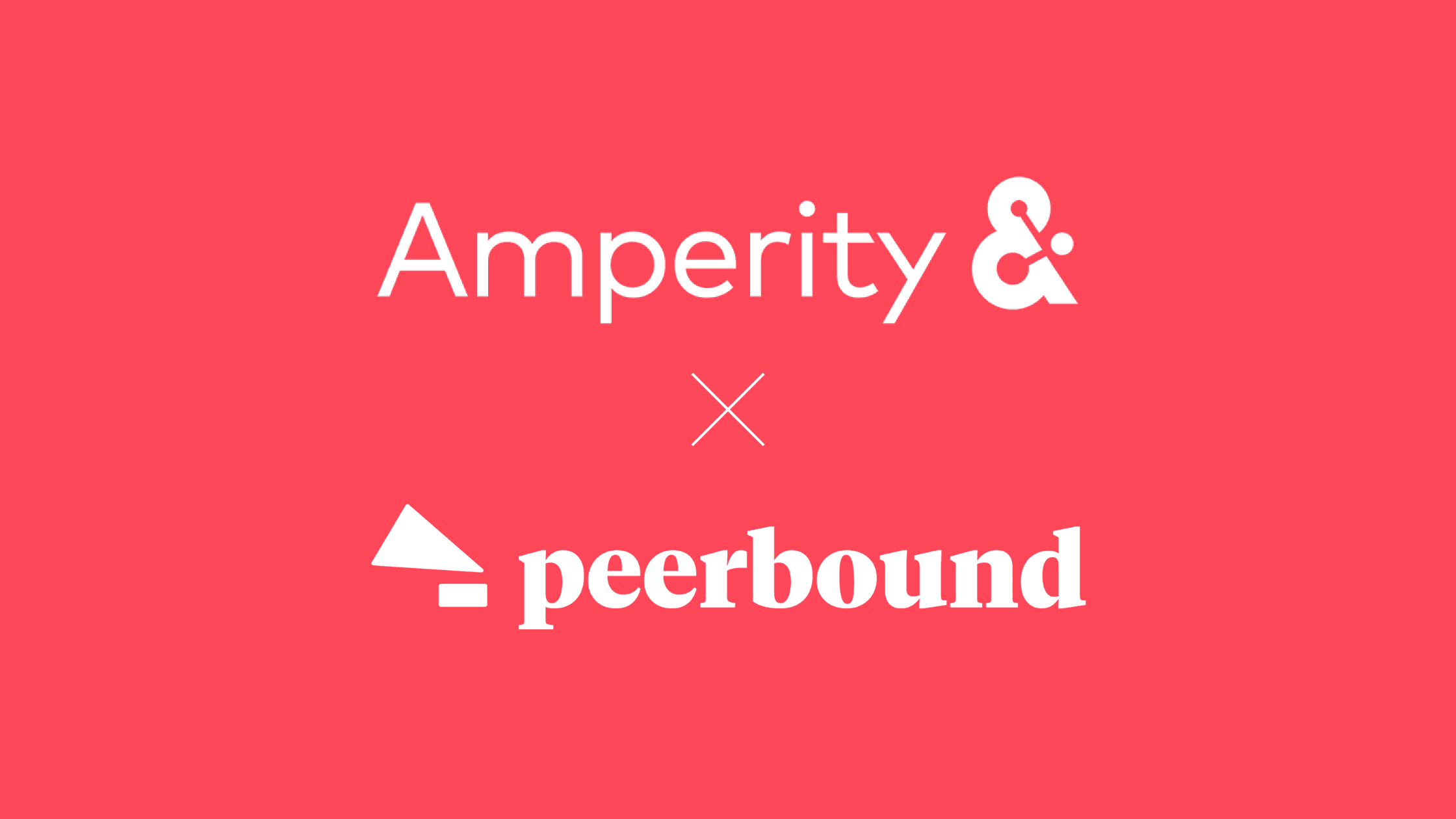 Amperity logo alongside Peerbound logo, showcasing their partnership to power better customer stories