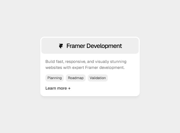 Framer Service Component