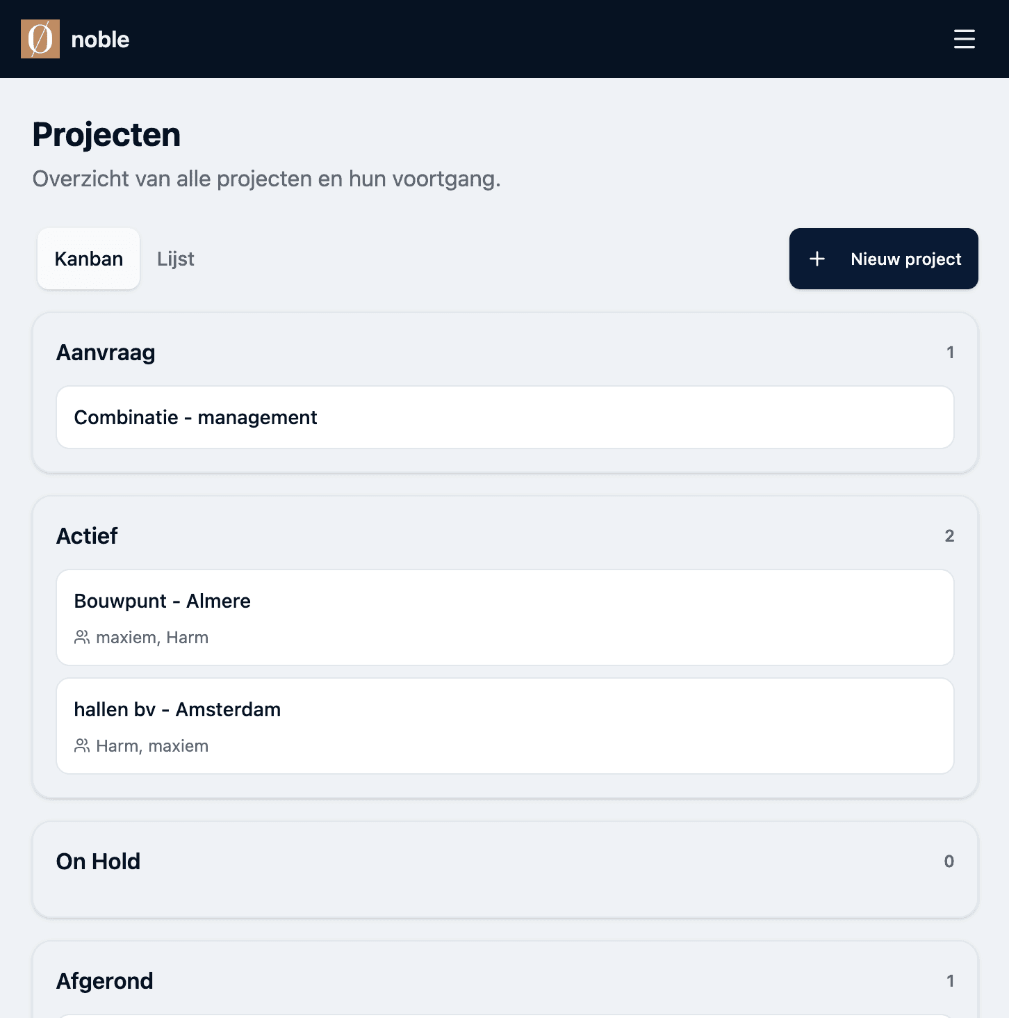 An image of Freelio's project ui