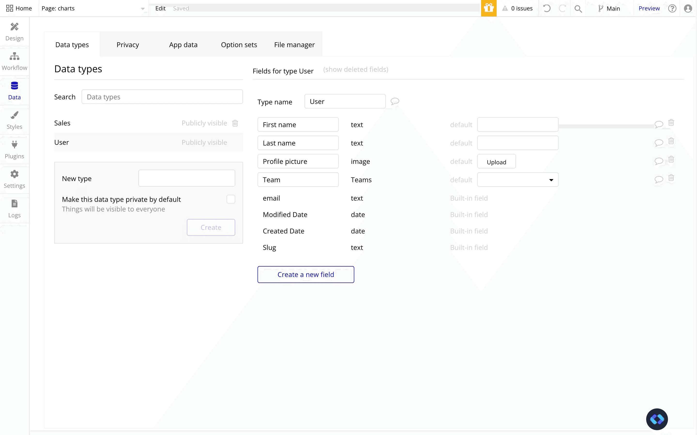 example of a bubble database
