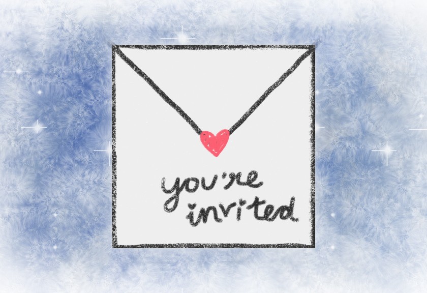 Minimalist digital wedding invitation featuring a heart-sealed envelope with ‘You're Invited,’ perfect for modern and simple online wedding invites.