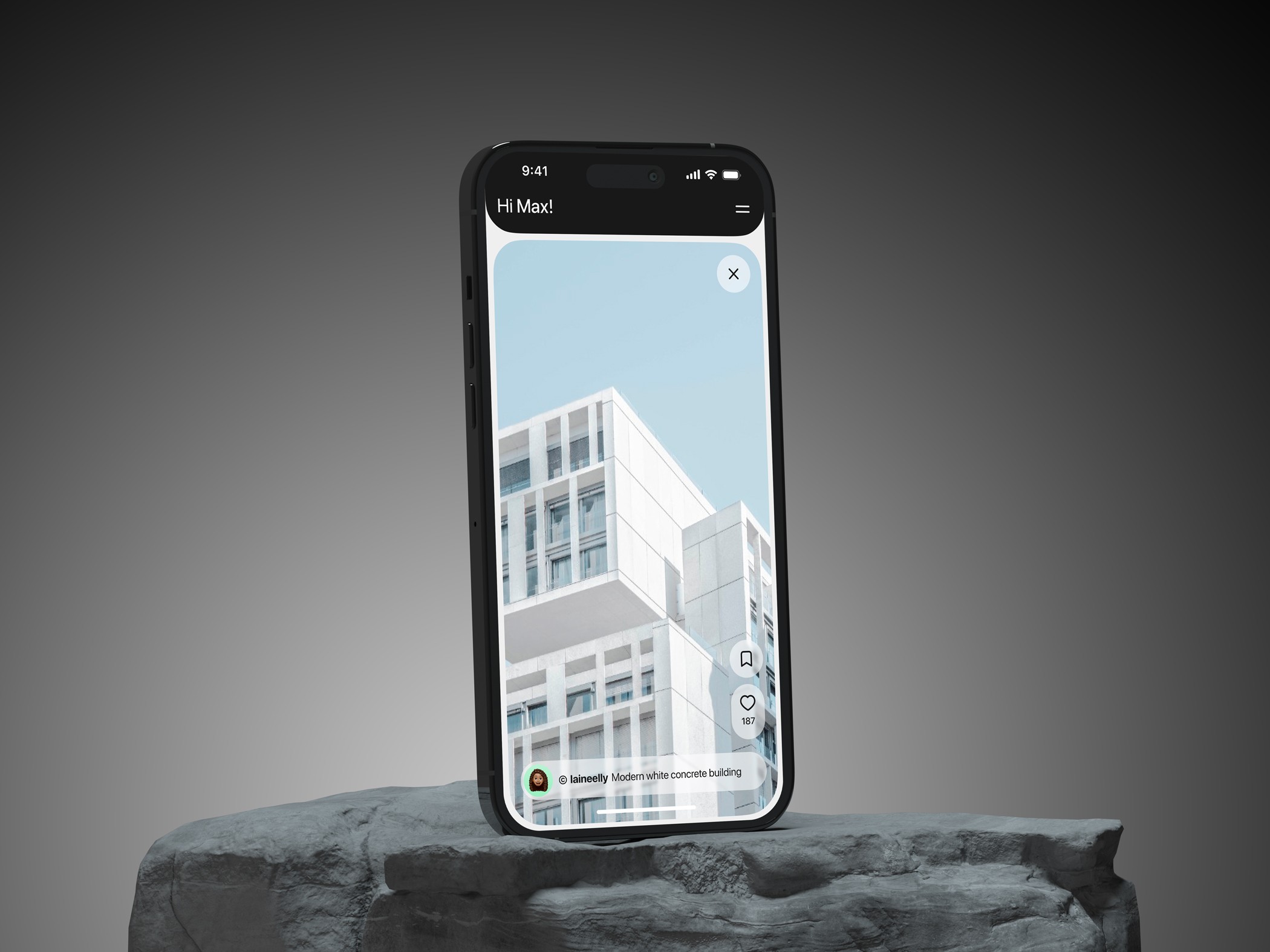 iPhone Mockup represent a screenshot of this App