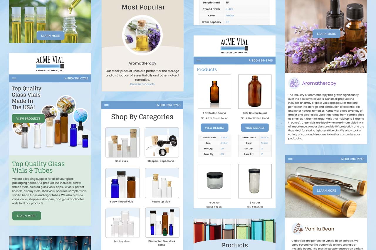 Acme Vial Website Design