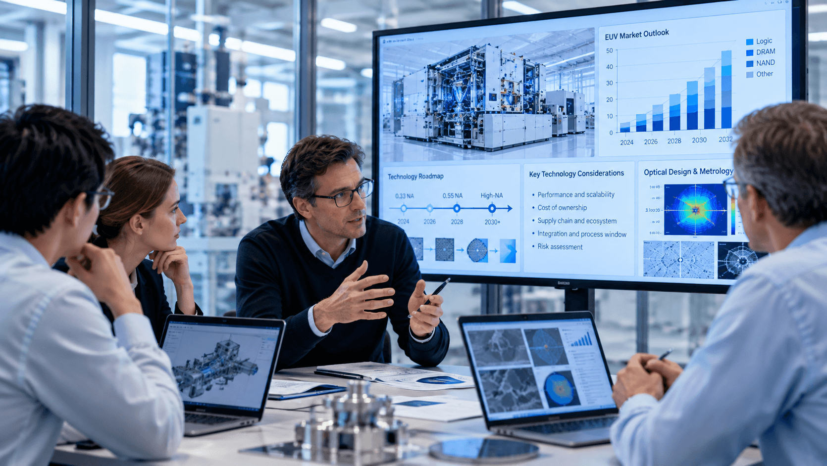 Illustratives Technologie-Meeting, keine Galvita-Projektreferenz