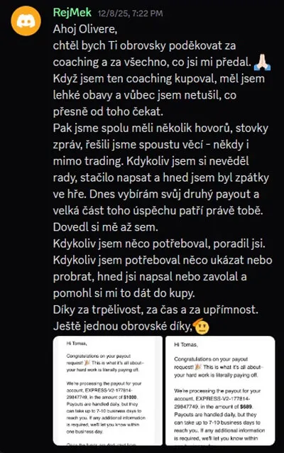 Zpráva studenta z komunity Funded Mind č. 2