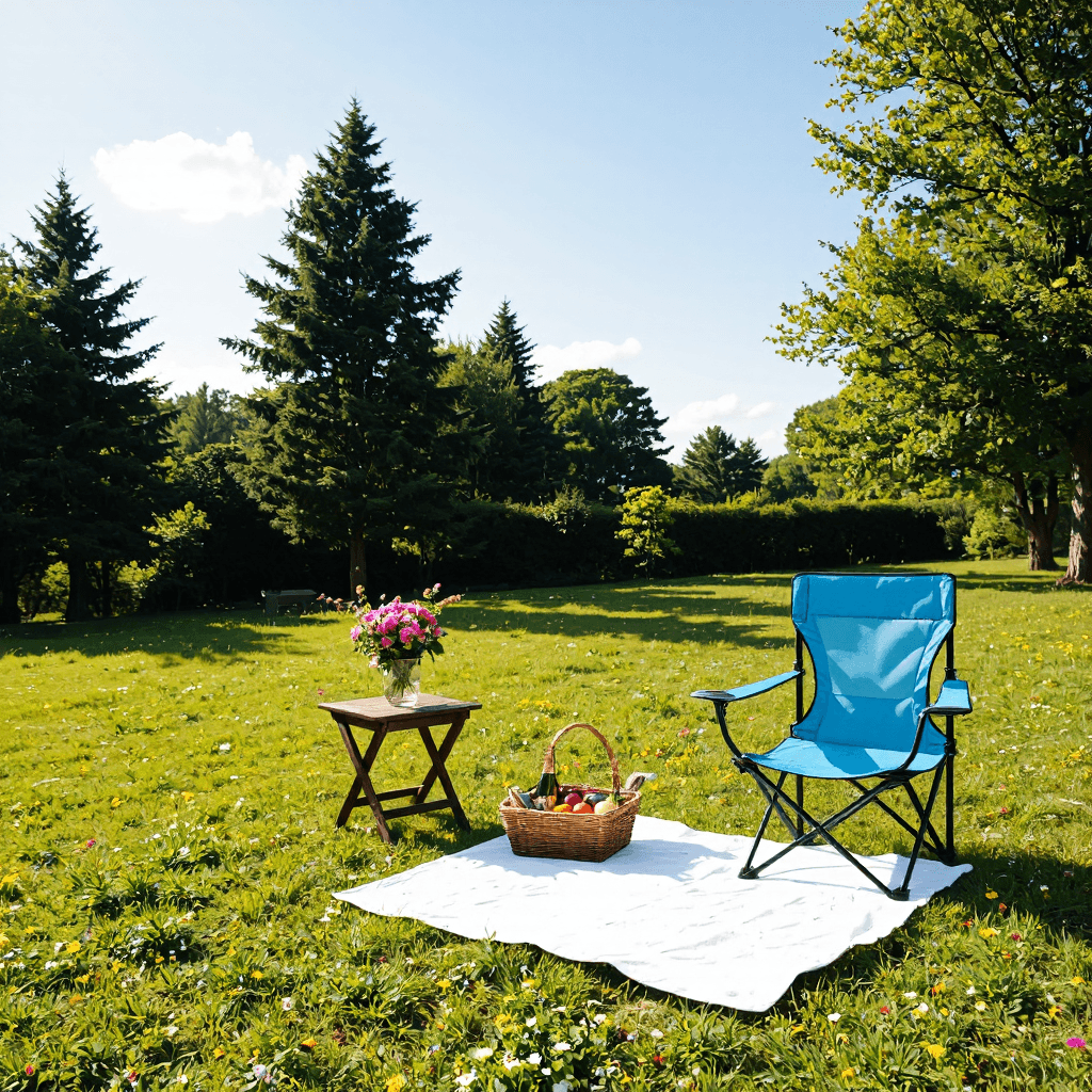 product photography of folding chair
