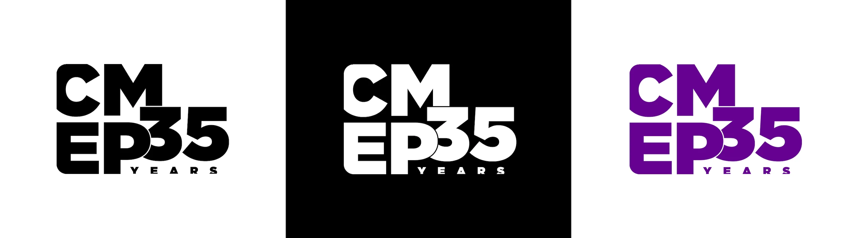 CMEP 35th Branding–Logo Monochrome Options