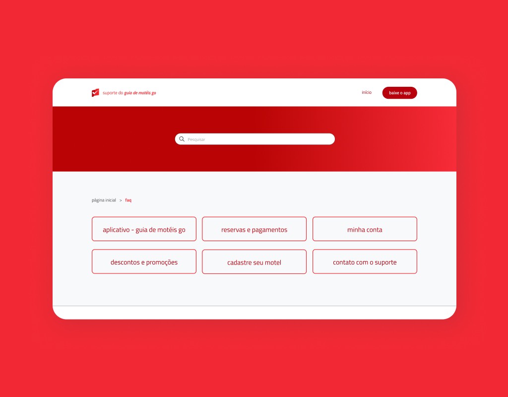 Exemplo de página de FAQ