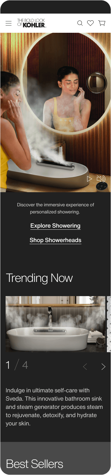 Trending products category visual design