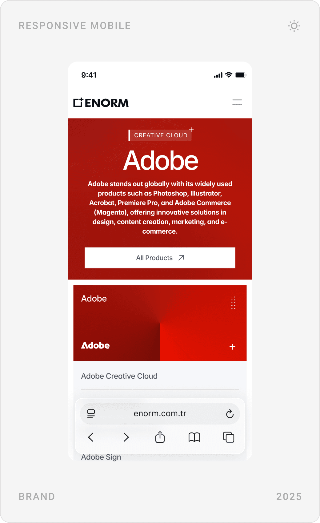 Modern Enterprise Brand Presentation Mobile Design