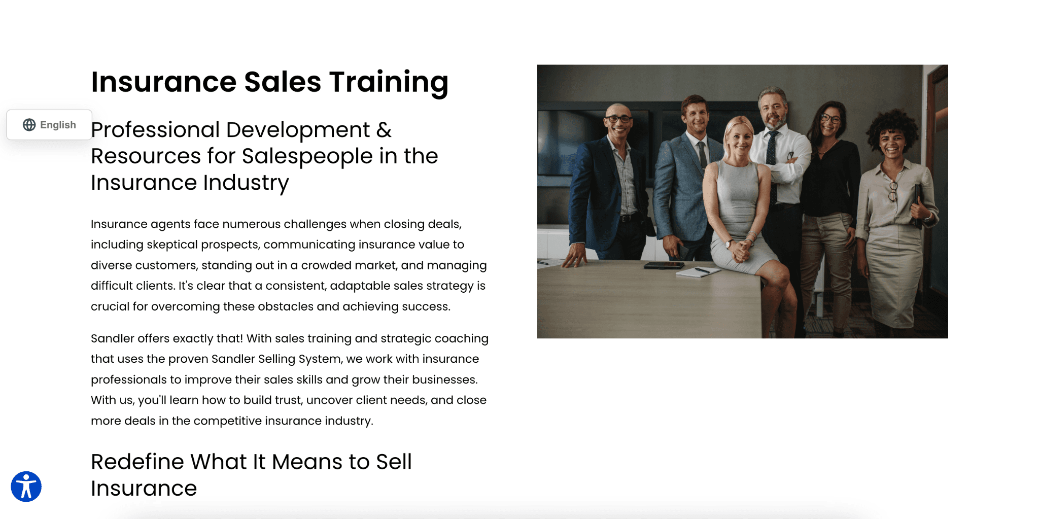 sandler training insurance