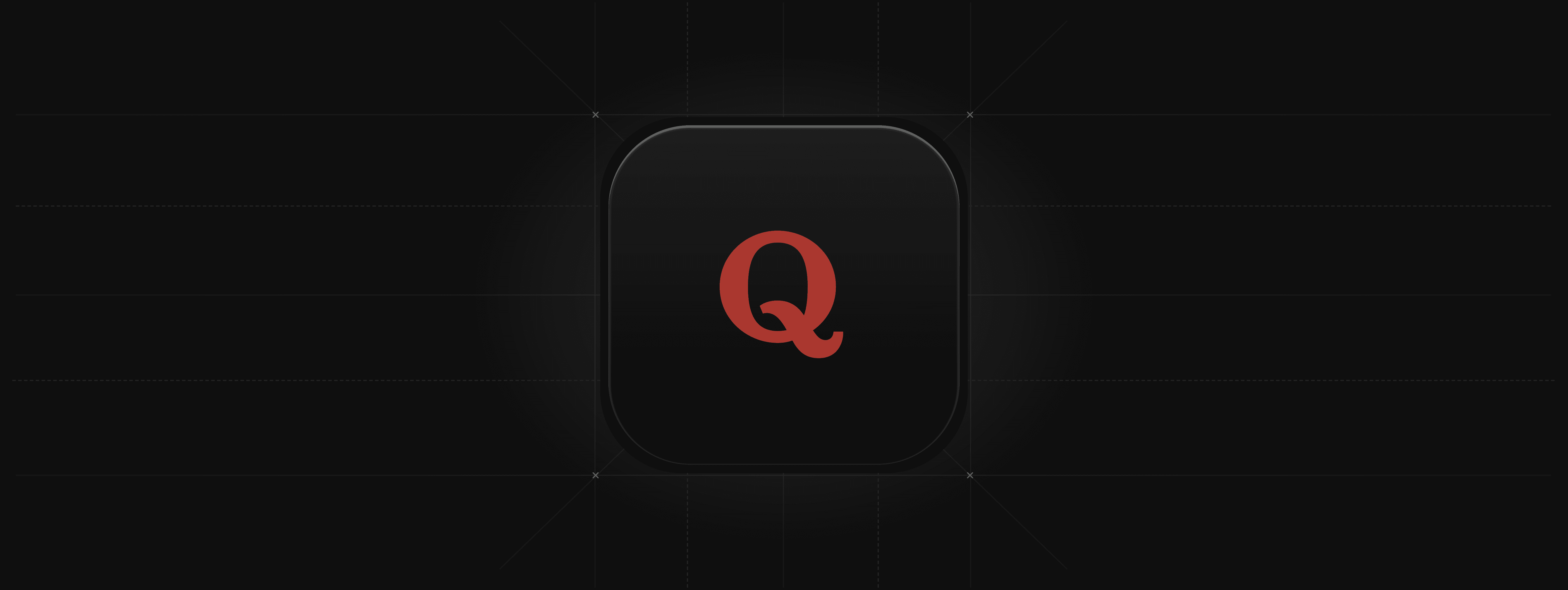 A black background having a shaded sqare that contains Quora logo and the image resembles an illustration for the hero section of the blog post "how to add an affiliate link on Quora"