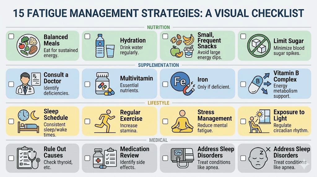 Complete retatrutide fatigue management strategy checklist with 15 proven approaches